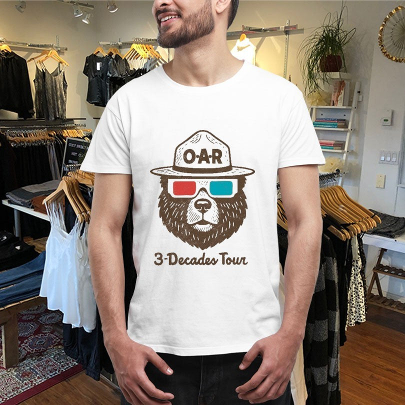 Official OAR 3D Bear Tour Shirts Unisex , , , Long Sleeve Tee