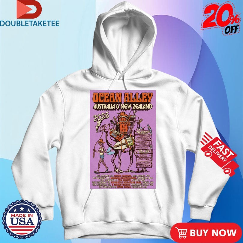 Official Ocean Alley Poster 2026 Australia &amp; New Zealand Shirts Unisex , , , Long Sleeve Tee
