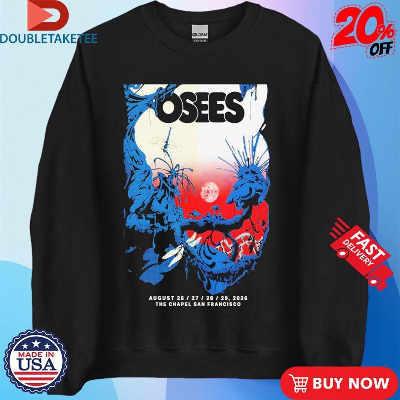 Official Osees The Chapel San Francosci European Tour 2026 Shirts Unisex , , , Long Sleeve Tee