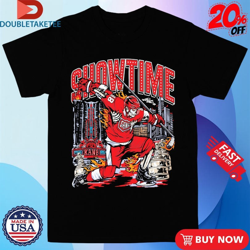 Official Patrick Kane Showtime Sana Detroit Red Wings NHL Skeleton Trophy Shirts Unisex , , , Long Sleeve Tee