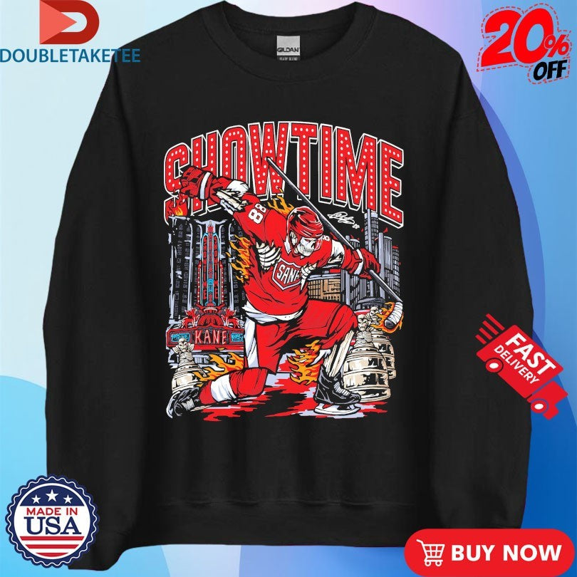 Official Patrick Kane Showtime Sana Detroit Red Wings NHL Skeleton Trophy Shirts Unisex , , , Long Sleeve Tee