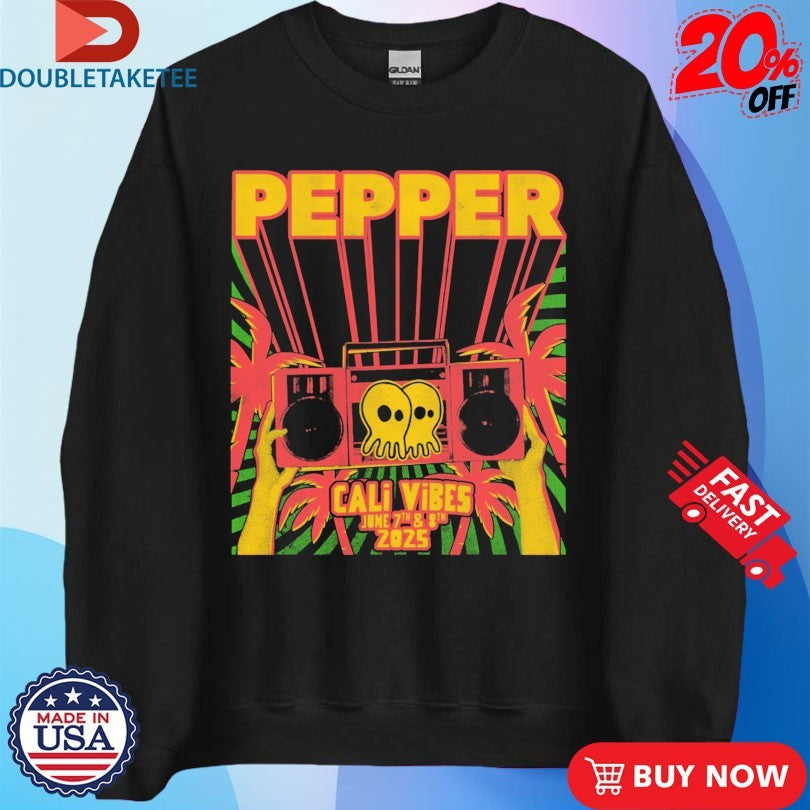 Official Pepper Cali Vibes June 2025 Radio Shirts Unisex , , , Long Sleeve Tee
