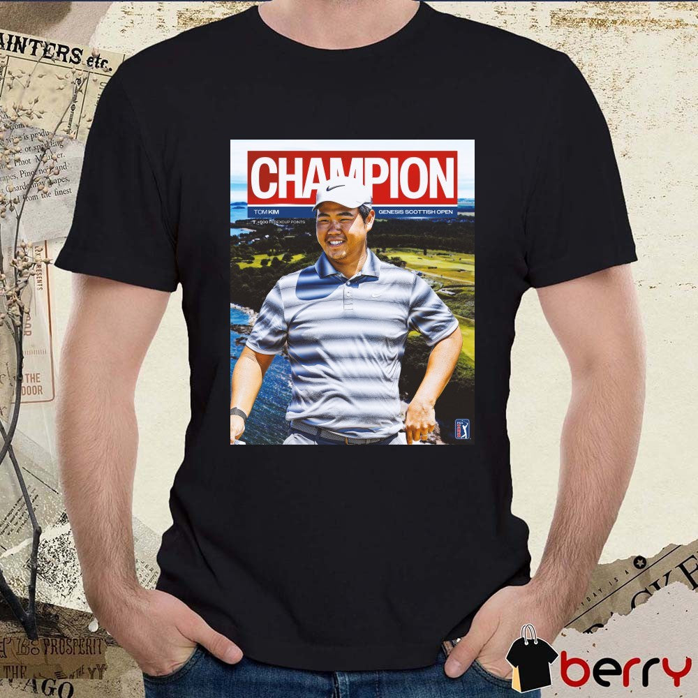 Pga Tour Champion Tom Kim Genesis Scottish Open Poster t-shirt