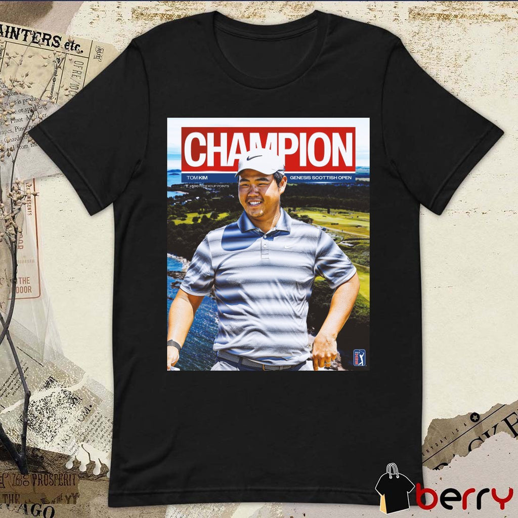 Pga Tour Champion Tom Kim Genesis Scottish Open Poster t-shirt