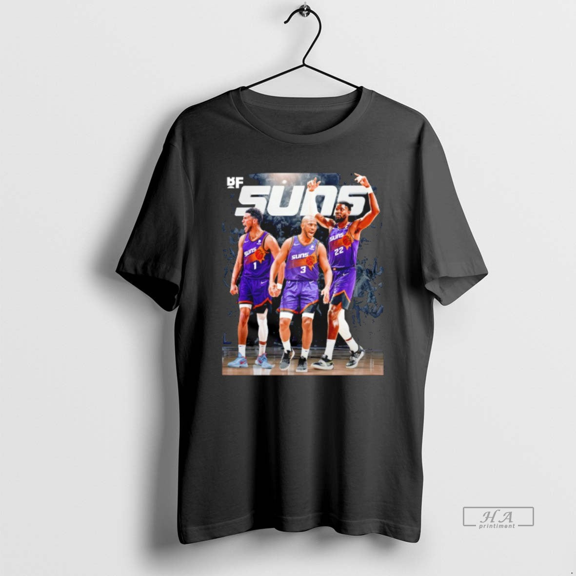 Official Phoenix Suns Players Devin Booker 1 Chris Paul 3 Deandre Ayton 22 T-Shirts