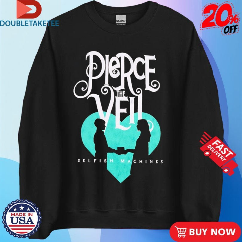 Official Pierce The Veil Selfish Machines Logo Heart Shirts Unisex , , , Long Sleeve Tee
