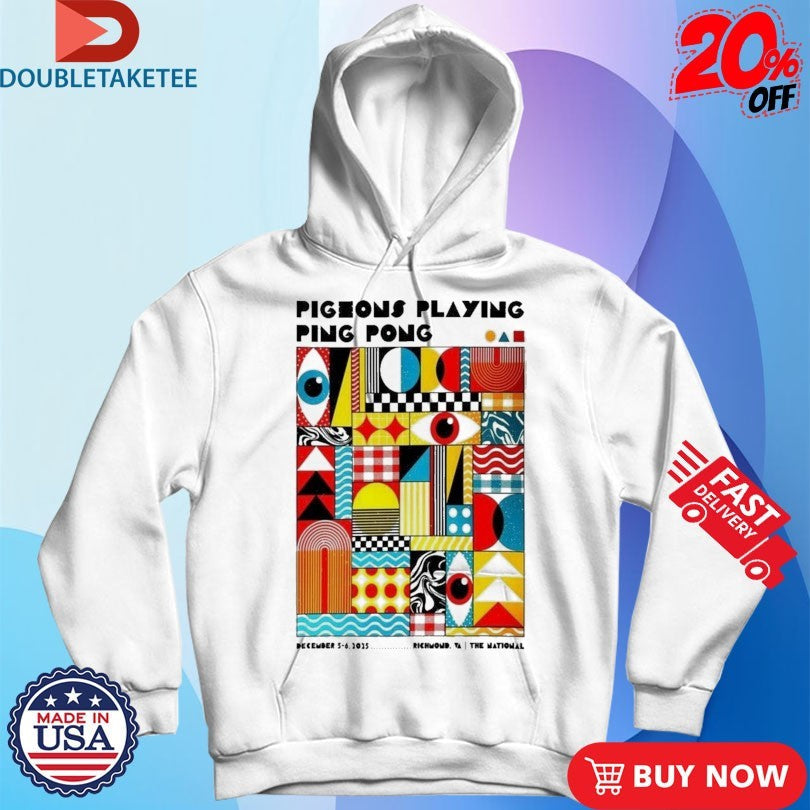 Official Pigeons Playing Ping Pong Richmond Virginia Event At The National On December 5-6 2025 Eyes Shirts
