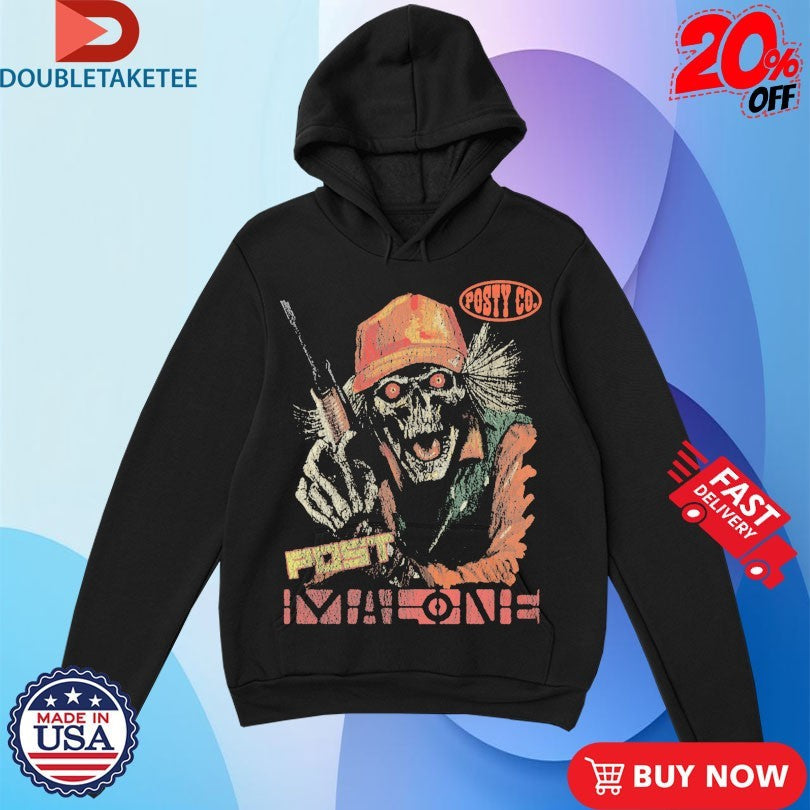 Official Post Malone Posty Co Hunter Skeleton Shirts Unisex , , , Long Sleeve Tee