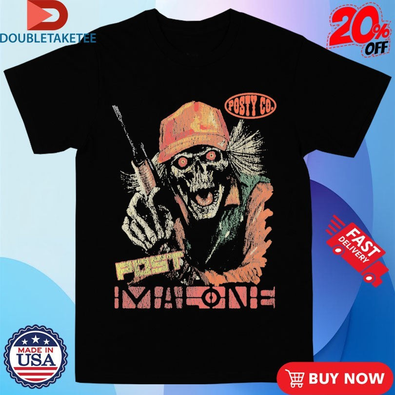 Official Post Malone Posty Co Hunter Skeleton Shirts Unisex , , , Long Sleeve Tee
