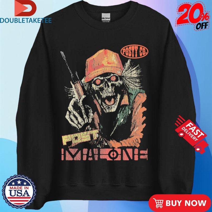 Official Post Malone Posty Co Hunter Skeleton Shirts Unisex , , , Long Sleeve Tee