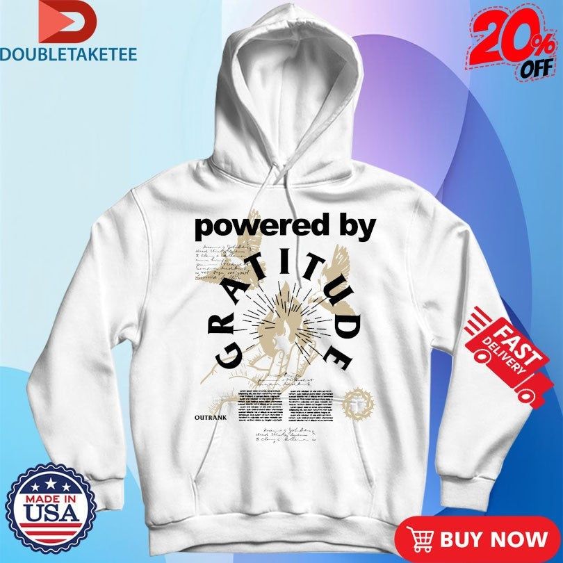 Official Powered by Gratitude Outrank Shirts Unisex , , , Long Sleeve Tee