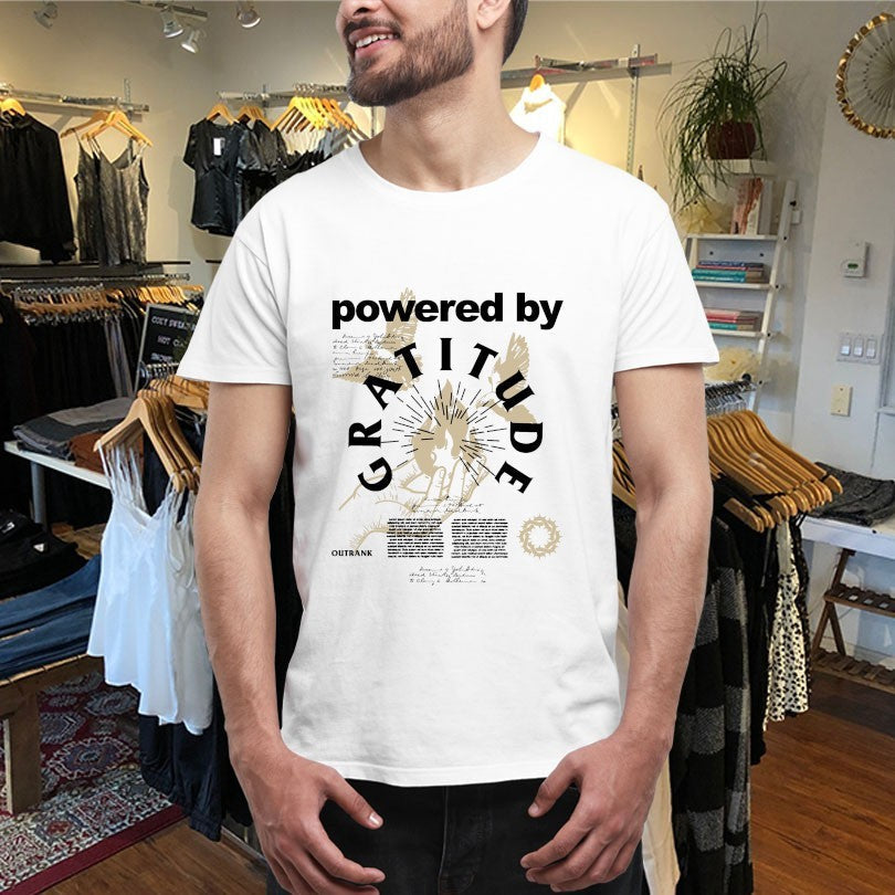 Official Powered by Gratitude Outrank Shirts Unisex , , , Long Sleeve Tee