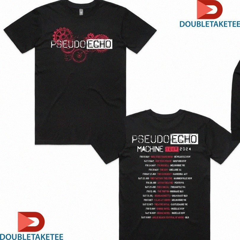 Official Pseudo Echo Machine Tour 2024 Dates Shirts Unisex , , , Long Sleeve Tee