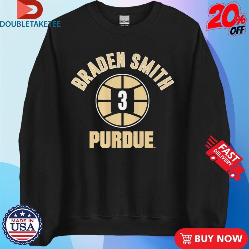 Official Purdue Boilermakers Braden Smith 3 Name Number Ball Shirts Unisex , , , Long Sleeve Tee