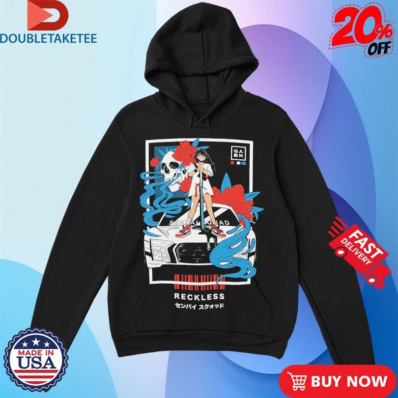 Official Reckless Senpai Squad Anime Waifu Anime Waifu Shirts Unisex , , , Long Sleeve Tee