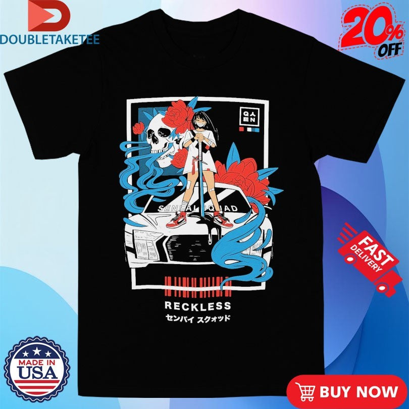 Official Reckless Senpai Squad Anime Waifu Anime Waifu Shirts Unisex , , , Long Sleeve Tee