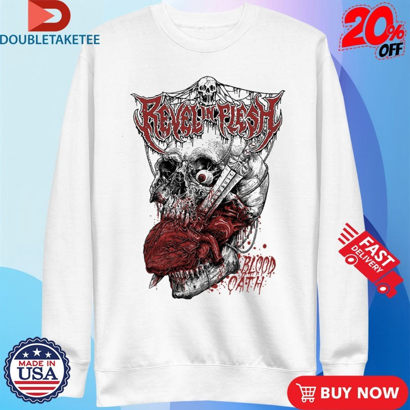 Official Revel In Flesh Blood Oath Heart Shirts Unisex , , , Long Sleeve Tee