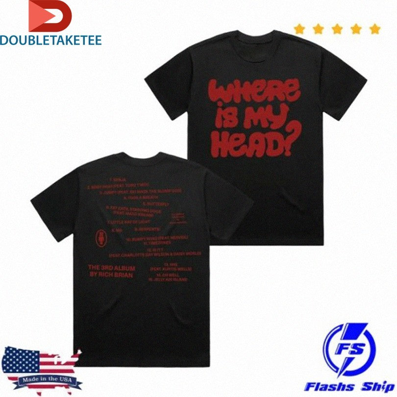 Official Rich Brian Where Is My Head Shirts Unisex , , , Long Sleeve Tee