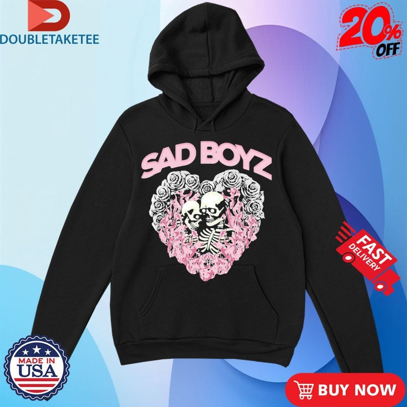Official Sad Boyz Skeleton Heart Rose Shirts Unisex , , , Long Sleeve Tee