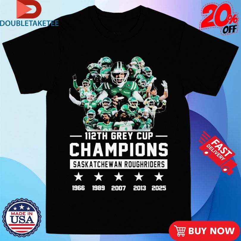 Official Saskatchewan Roughriders 2025 112TH Grey Cup Champions Players Team Shirts Unisex , , , Long Sleeve Tee