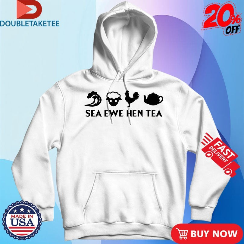 Official Sea Ewe Hen Tea Wave Sheep Rooster Shirts Unisex , , , Long Sleeve Tee
