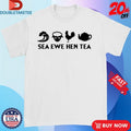 Official Sea Ewe Hen Tea Wave Sheep Rooster Shirts Unisex , , , Long Sleeve Tee