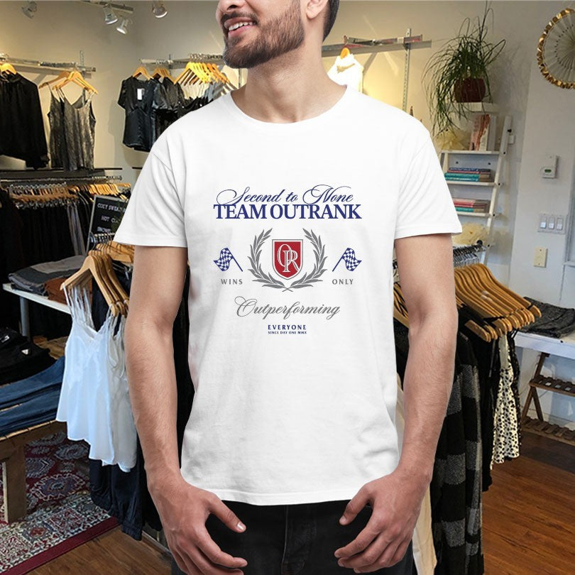 Official Second To None Team Outrank Outperforming Everyone Shirts Unisex , , , Long Sleeve Tee