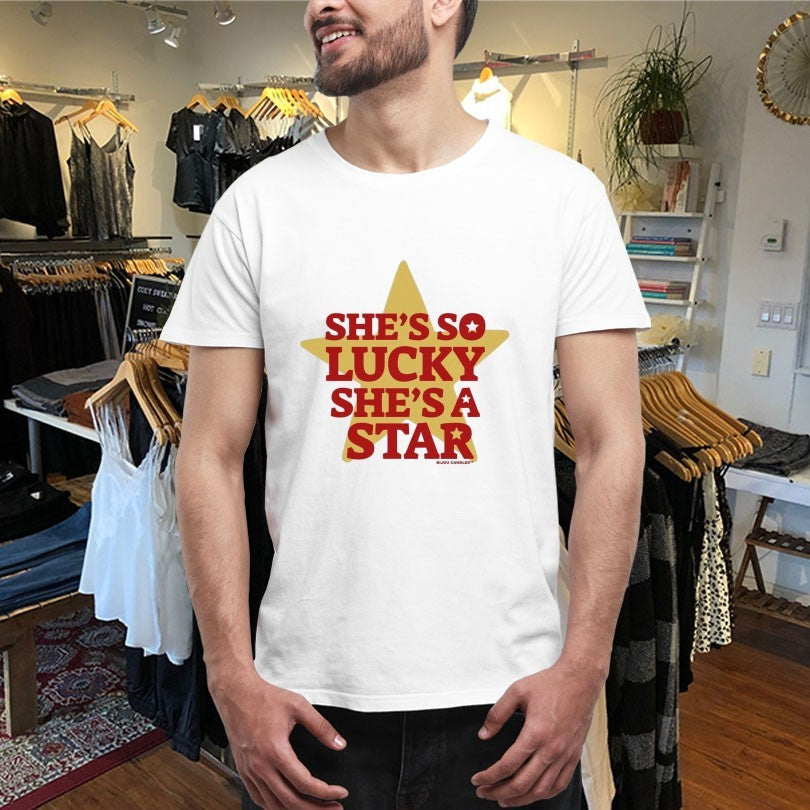 Official She’s So Lucky She’s A Star Shirts Unisex , , , Long Sleeve Tee