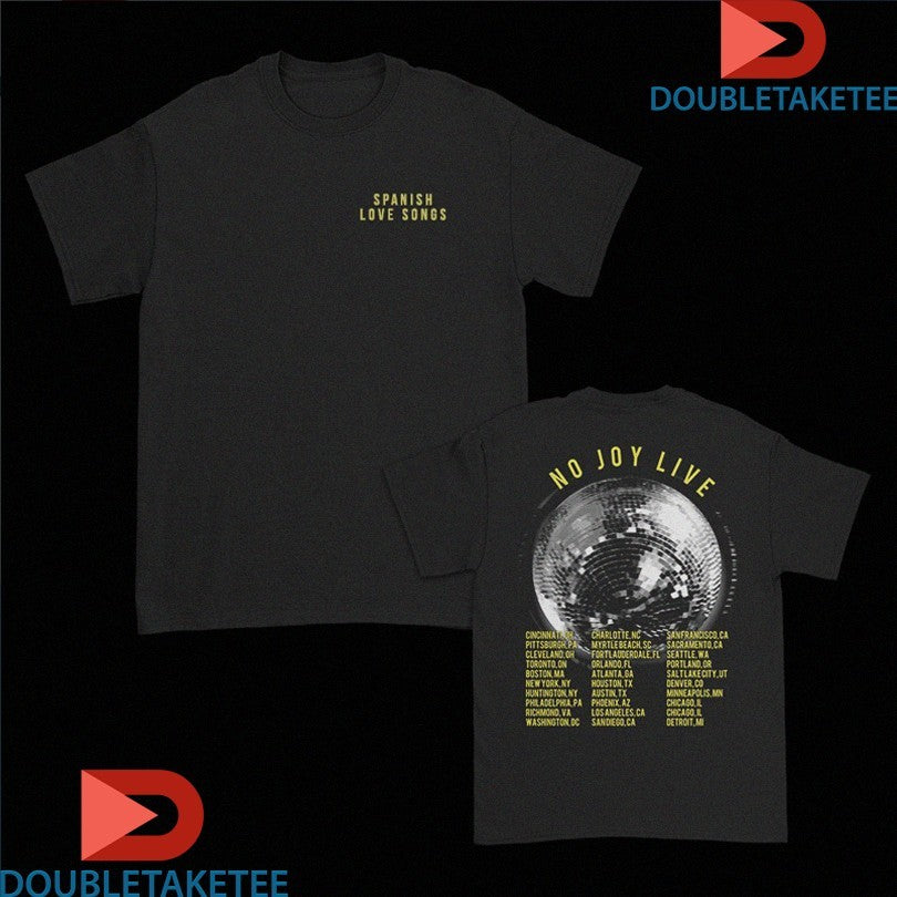 Official Spanish Love Songs No Joy Live Tour 2023 Dates Disco Shirts Unisex , , , Long Sleeve Tee