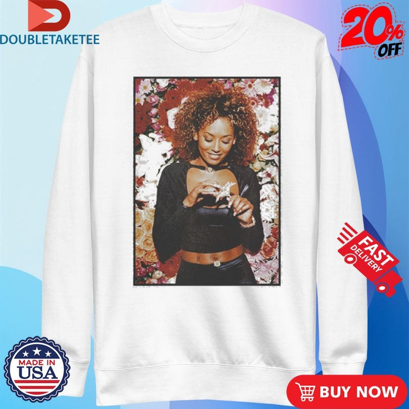 Official Spice Girls Mel B Floral Photo Shirts Unisex , , , Long Sleeve Tee