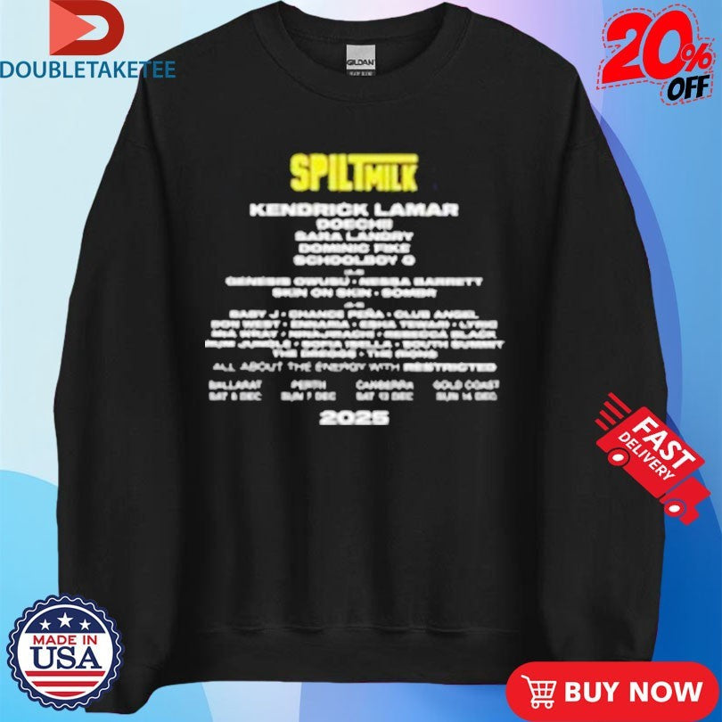 Official Spilt Milk Block Tour 2025 Shirts Unisex , , , Long Sleeve Tee