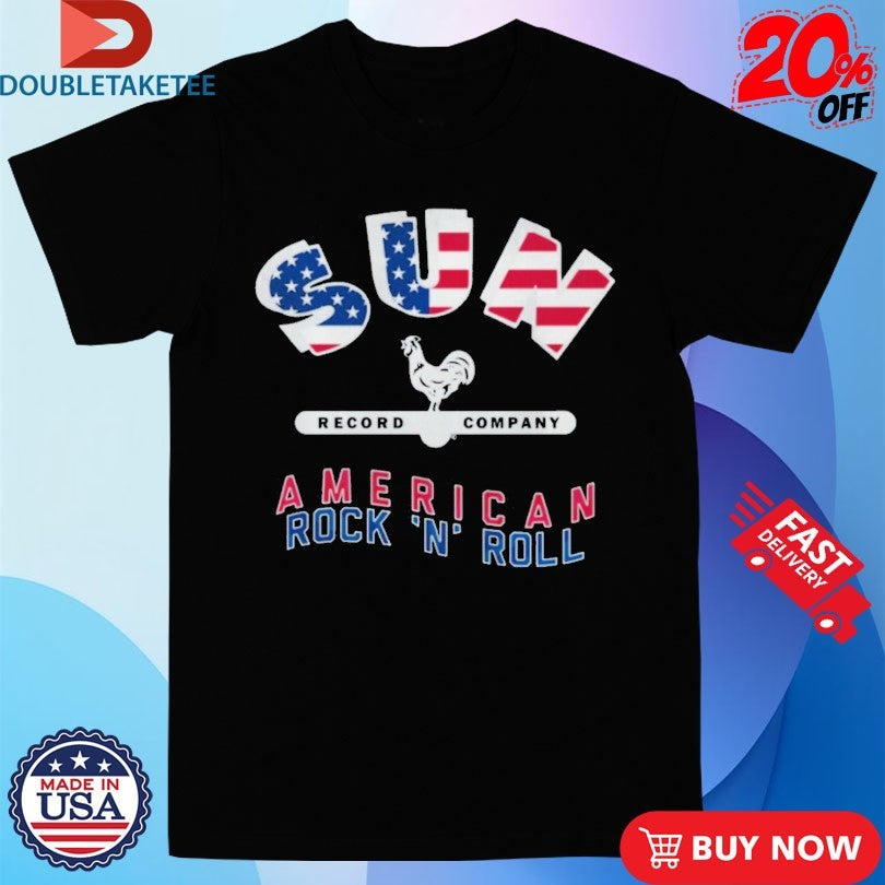 Official Sun Records American Rock &amp; Roll Flag Shirts Unisex , , , Long Sleeve Tee