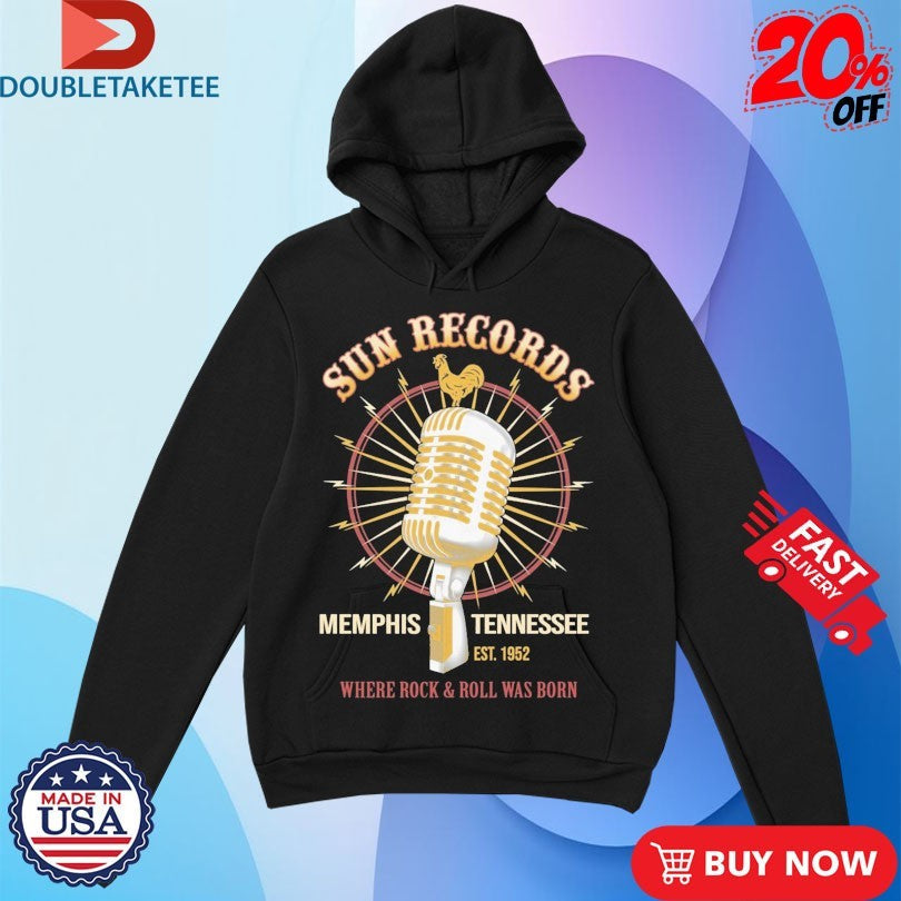 Official Sun Records Studio Mic Where Rock &amp; Roll Was Born Memphis Tennessee Est 1952 Shirts
