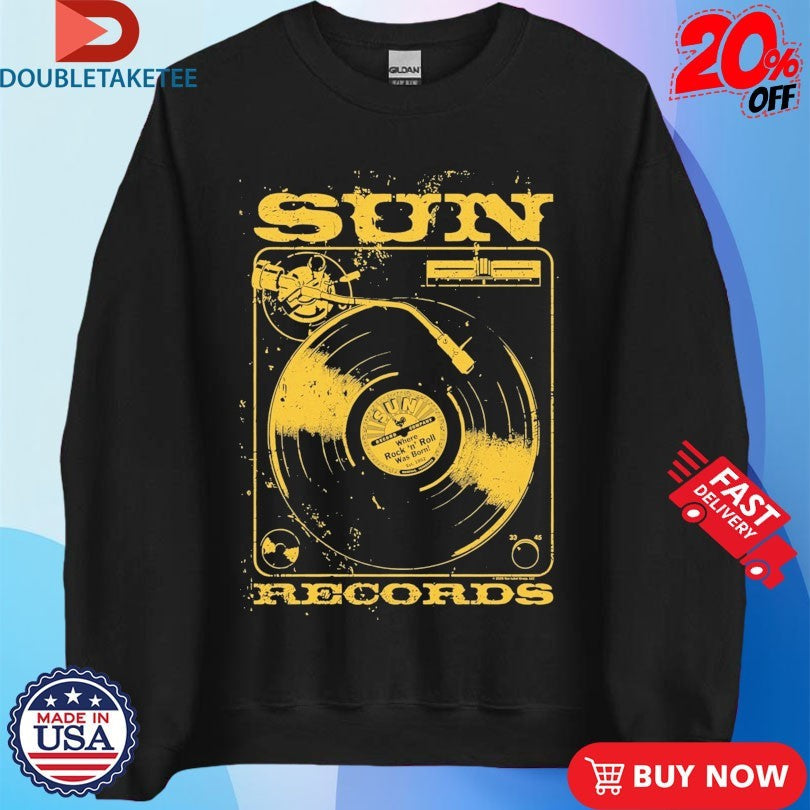 Official Sun Records Turntable Shirts Unisex , , , Long Sleeve Tee