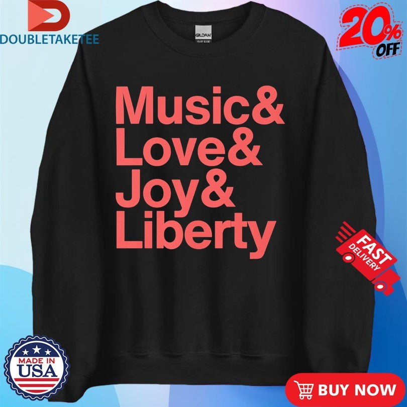 Official Sweet Relief Musicians Fund Music &amp; Love &amp; Joy &amp; Liberty Shirts Unisex , , , Long Sleeve Tee