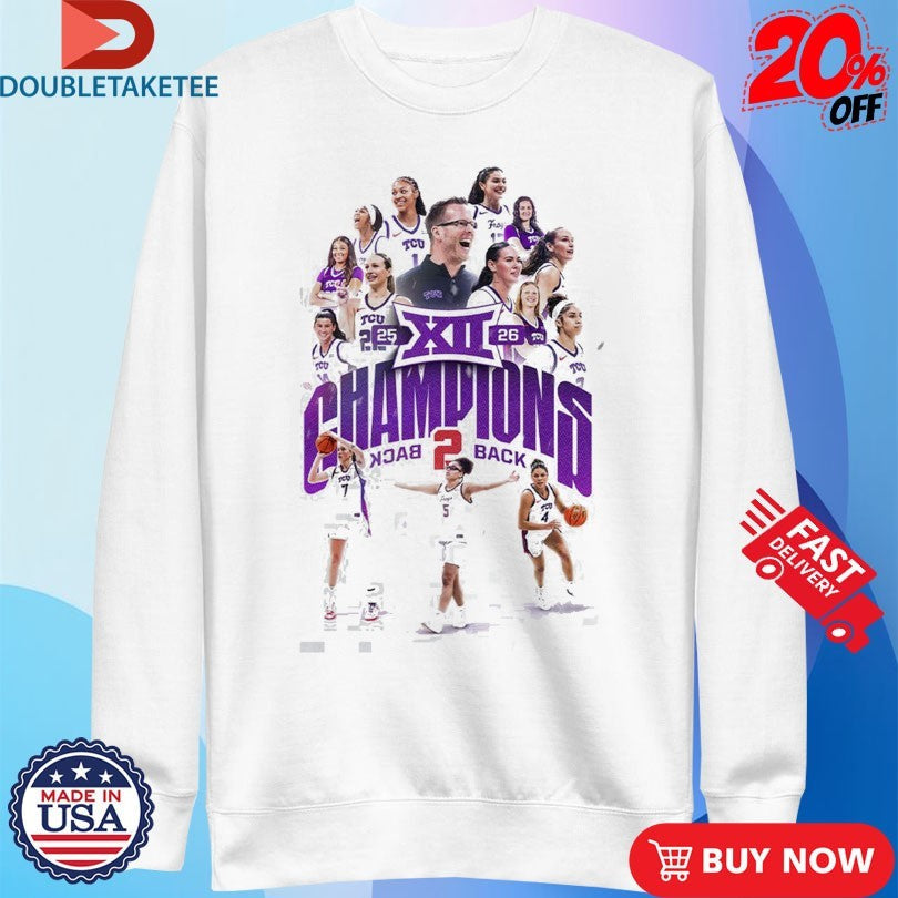 Official TCU Horned Frogs Women’s Basketball Back To Back Big 12 Conference Champions Players s