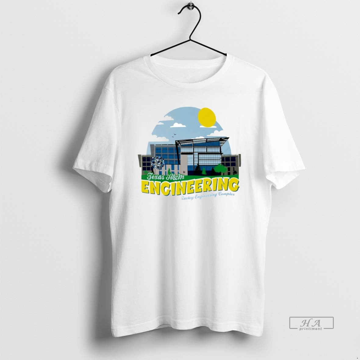 Official Texas M Aggies Engineering Zachry Engineering Complex Circle T-Shirts