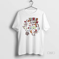 Official Texas M Aggies Football State Map Circle T-Shirts