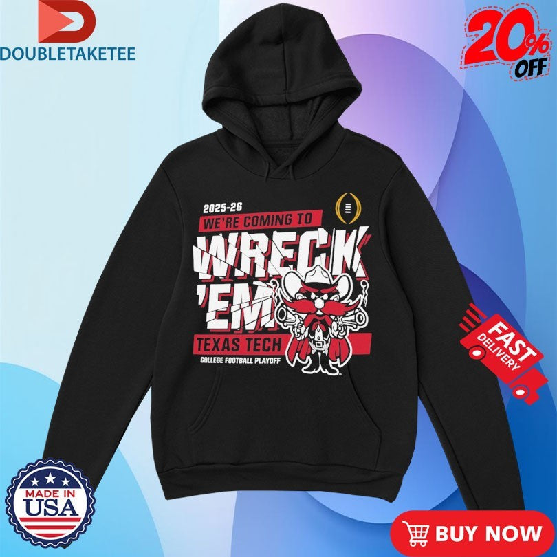 Official Texas Tech Red Raiders We’re Coming To Wreck ’em College Football Playoff 2025 Mascot Shirts