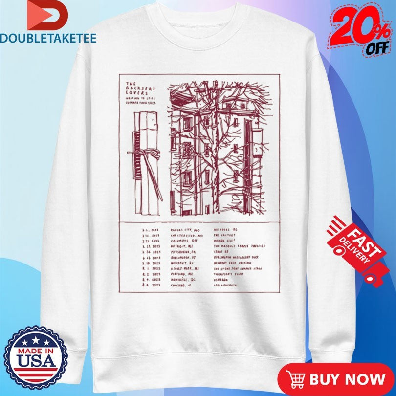 Official The Backseat Lovers US Tour 2023 Summer Shirts Unisex , , , Long Sleeve Tee