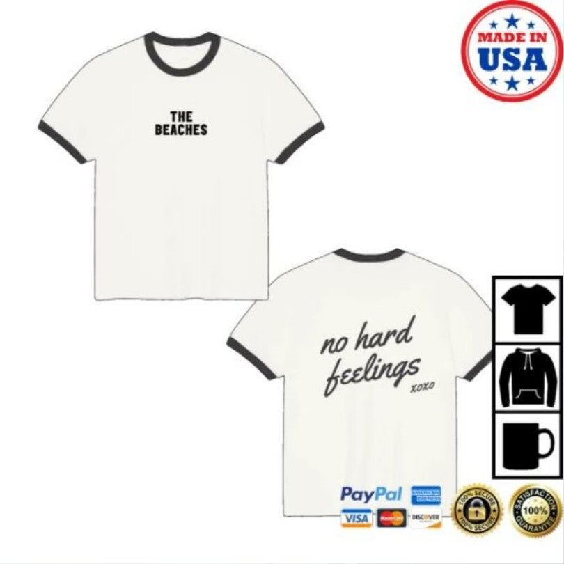 Official The Beaches No Hard Feelings XOXO Ringer Shirts Unisex , , , Long Sleeve Tee