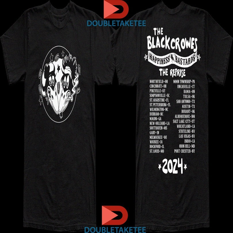 Official The Black Crowes Happiness Bastards The Reprise 2024 Tour Dates Shirts Unisex , , , Long Sleeve Tee