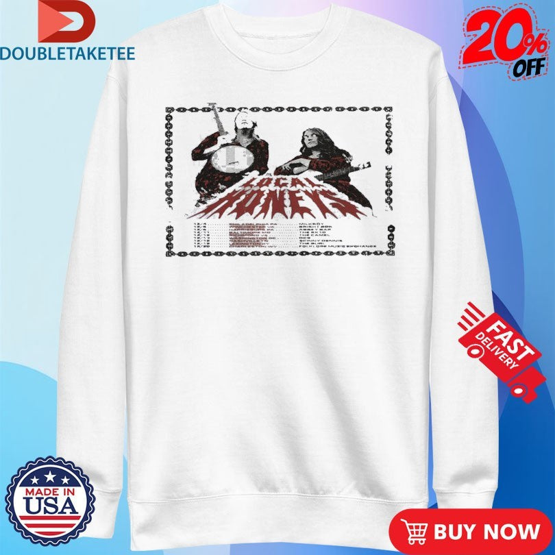 Official The Local Honeys December Tour 2025 Dates Bango Guitar Shirts Unisex , , , Long Sleeve Tee