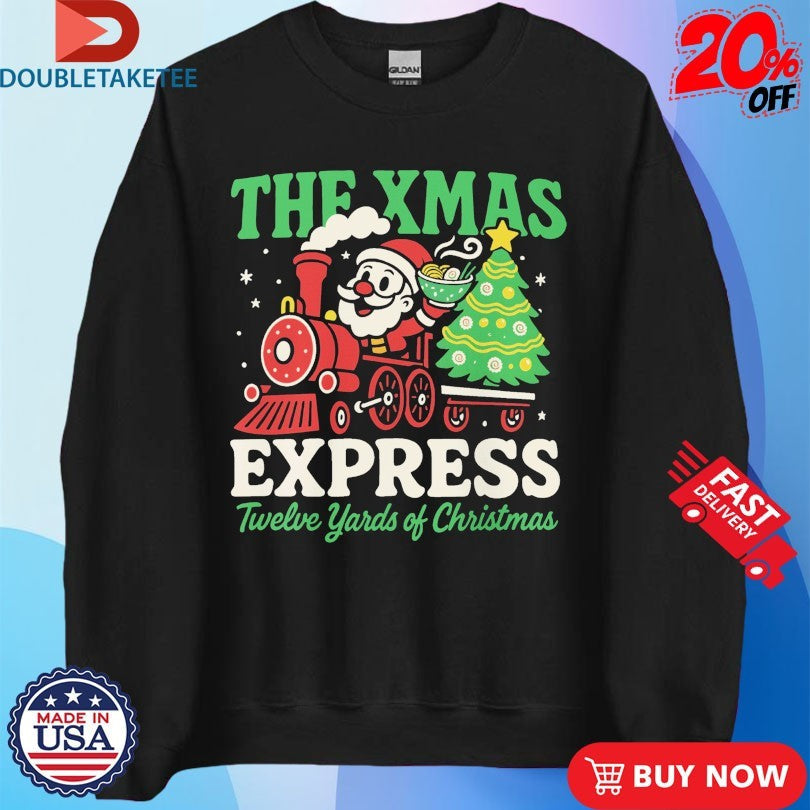 Official The Xmas Express Twelve Yards Of Christmas Shirts Unisex , , , Long Sleeve Tee