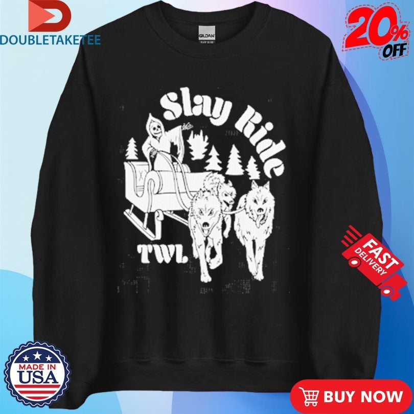 Official This Wild Life Slay Ride Holiday Christmas Grim Reaper Wolves Shirts Unisex , , , Long Sleeve Tee