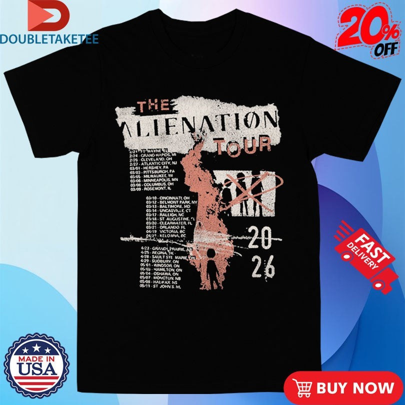 Official Three Days Grace 2026 The Alienation Tour Dates Shirts Unisex , , , Long Sleeve Tee