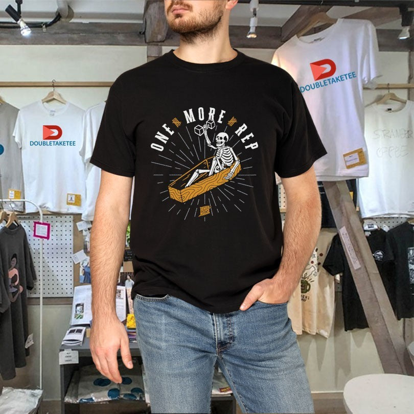 Official Thundernoise One More Rep Coffin Skeleton Shirts Unisex , , , Long Sleeve Tee