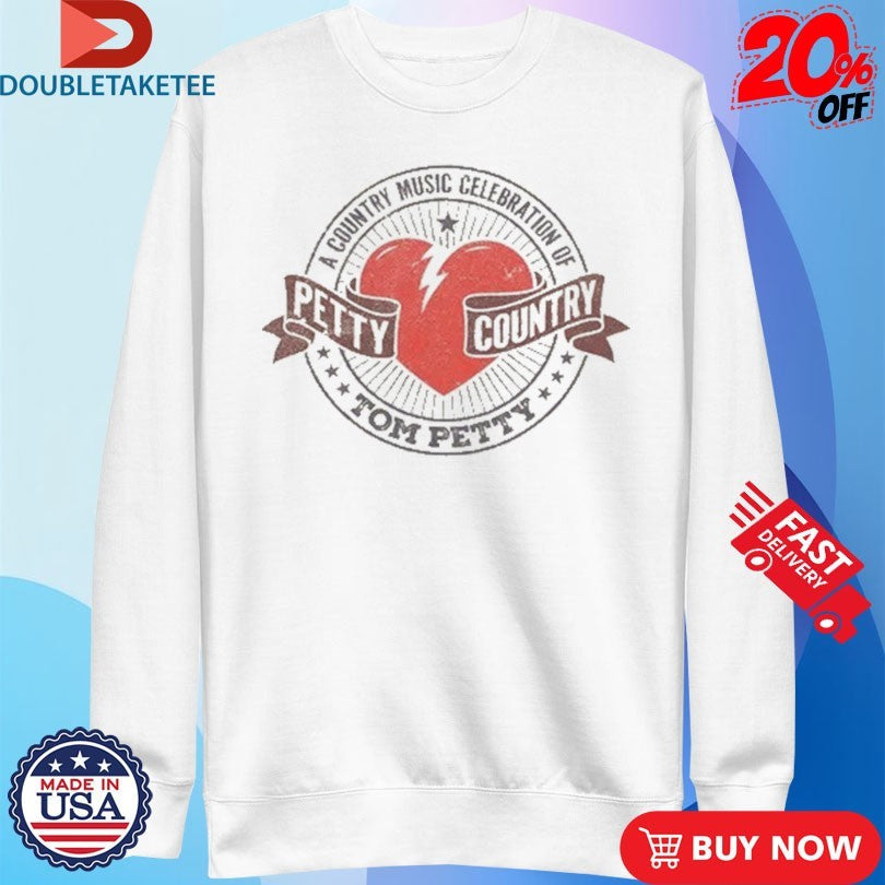 Official Tom Petty A Country Music Celebration Petty Country Heart Shirts Unisex , , , Long Sleeve Tee