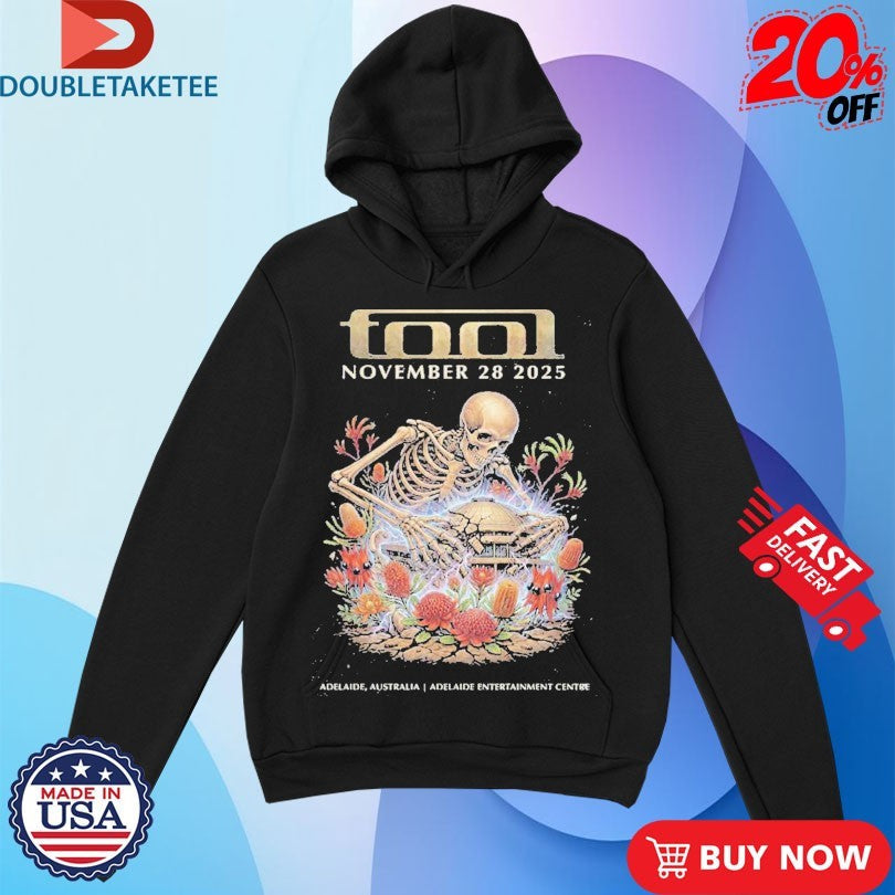 Official Tool Adelaide November 28 2025 Concert Australian Native Flowers Skeleton Shirts Unisex , , , Long Sleeve Tee