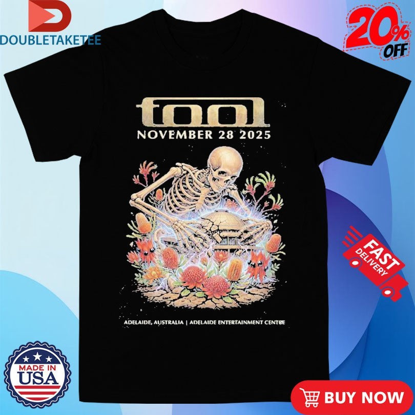 Official Tool Adelaide November 28 2025 Concert Australian Native Flowers Skeleton Shirts Unisex , , , Long Sleeve Tee